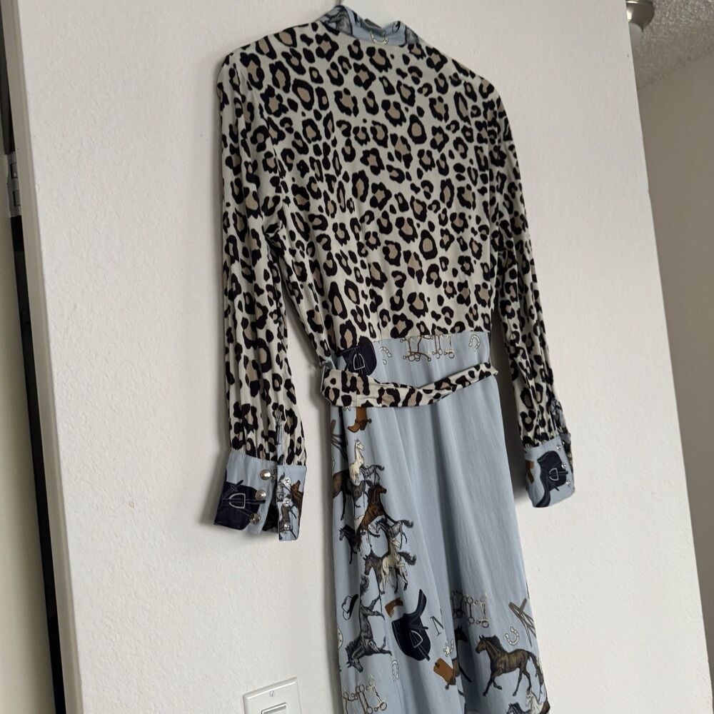 Mucho Gusto Dutch Handmade Maximalist Luxury Bold Dress M Leopard Mob Wife €439 - Picture 14 of 16